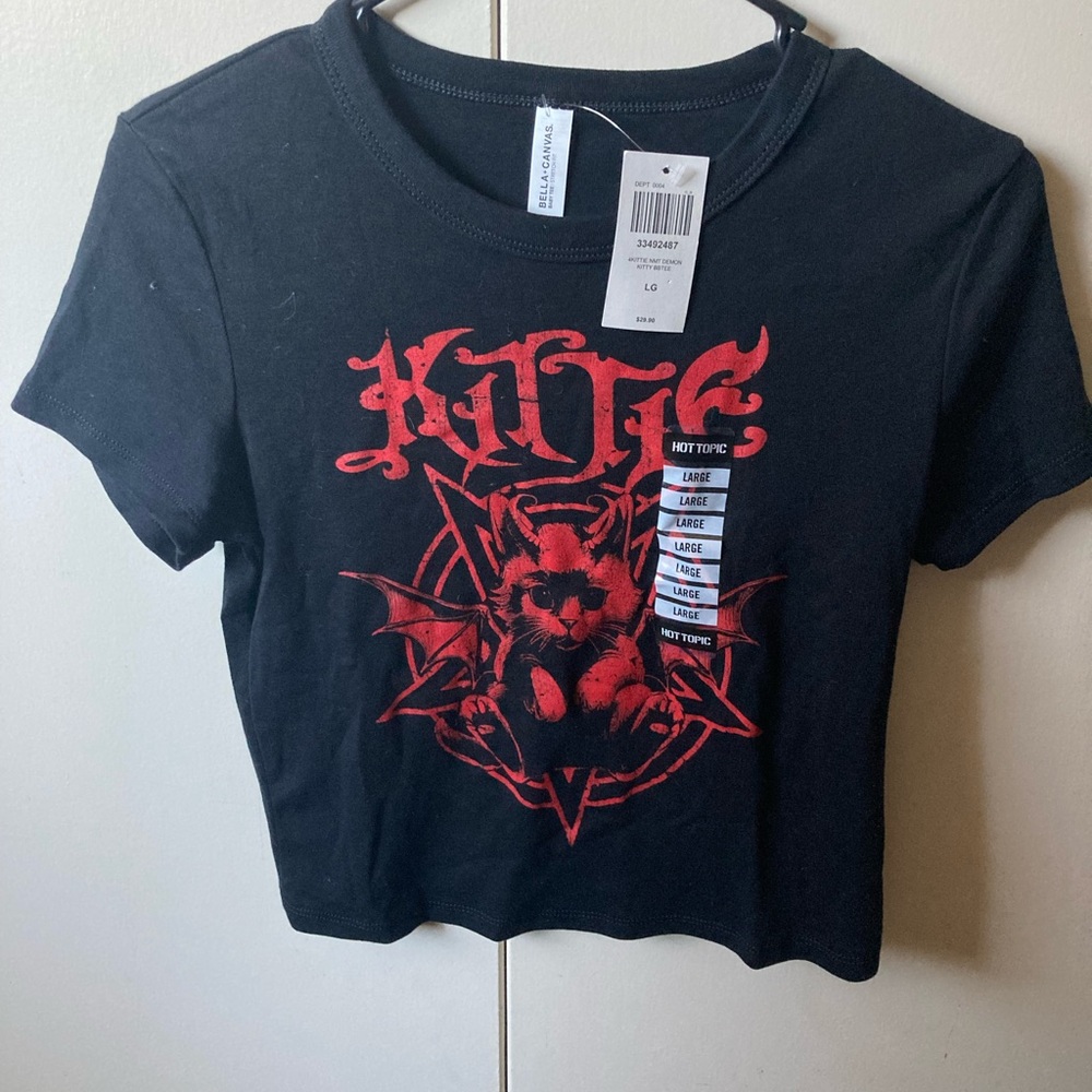 Kittie band crop top shirt